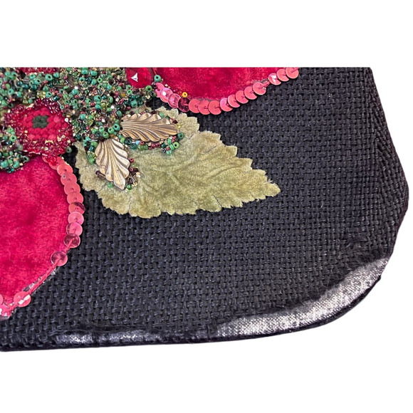 Hand Decorated by Caron of Houston, TX Vintage Handbag w Velvet Jeweled Design - Picture 16 of 16